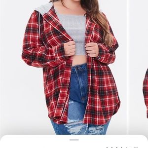 Plus Size Plaid Jacket